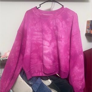 Lululemon *Custom* Pink Tie-Dye Sweatshirt